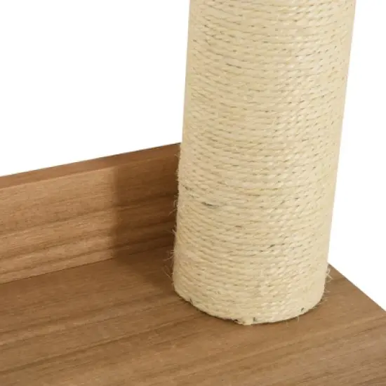 PawHut Wall-Mounted Multi-Level Cat Tree Activity Tower with Sisal-Covered Scratching Posts image {5}