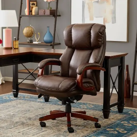 Big & Tall Executive Chair Brown - La-Z-Boy image {1}