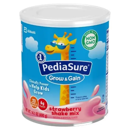 PediaSure Grow & Gain Non-GMO Shake Mix Strawberry Powder - 14.1oz image {4}