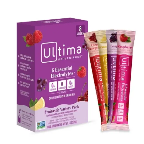 Ultima Replenisher Fruitastic Variety Pack Electrolyte Drink Mix - 8pk image {8}
