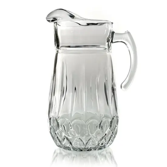 Slickblue Luxury 75 oz Cristalline Glass Pitcher &ndash; Neoclassical Intricate Pattern, Perfect for Water, Juice, Cocktails image {6}