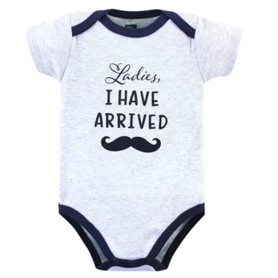 Hudson Baby Infant Boy Cotton Bodysuits 3pk, Burgundy Ladies I Have Arrived image {1}