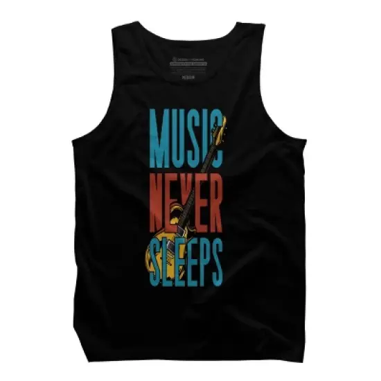 Men's Design By Humans music never sleeps By solon2020 Tank Top image {2}