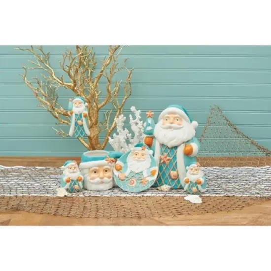 Gallerie II Santa Seashell Christmas Small Dimensional Plate image {1}