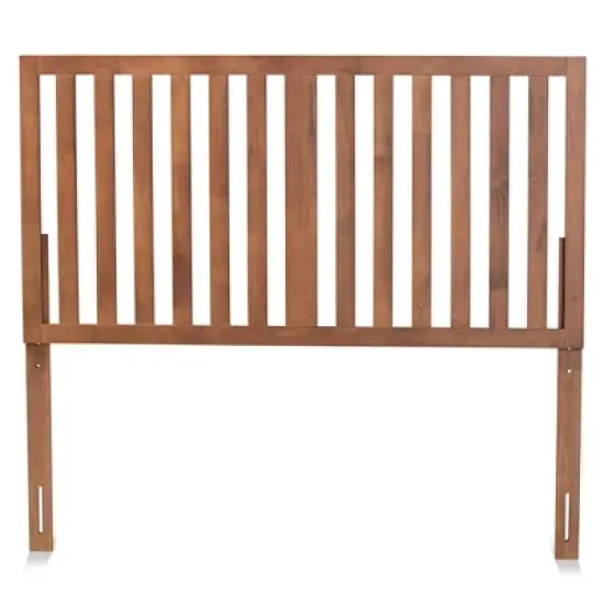 Oren Modern and Wood Headboard Walnut - Baxton Studio image {1}