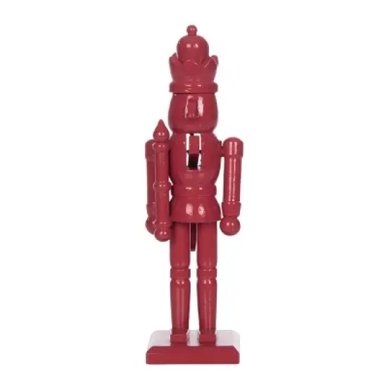 Transpac 7 Inch Wood Red Nutcracker Decorative Object for Christmas Tabletop Decor Perfect for Gifts and Holiday Cheer image {1}