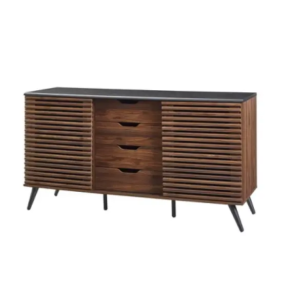 Alvita Boho Slatted Siding Door Sideboard - Saracina Home image {5}