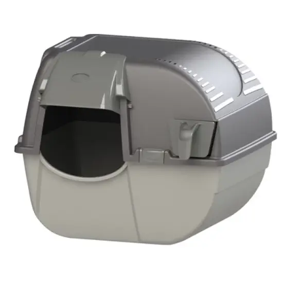 Omega Paw Elite Roll 'N Clean Self Cleaning Litter Box with Integrated Litter Step and Unique Sifting Grill image {6}