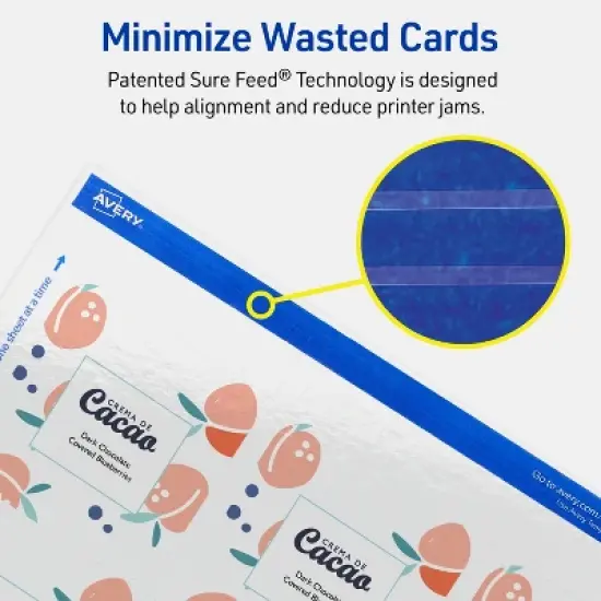 Avery 2-1/2" x 2-1/2" Rounded Corner Cards, Glossy White, 90ct image {3}