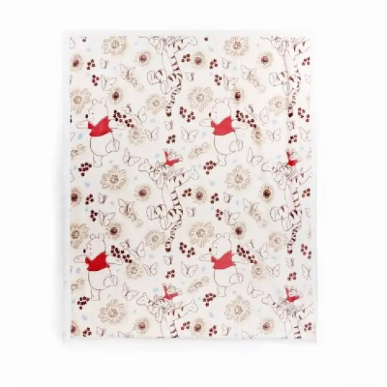 50"x60" Winnie the Pooh Faux Shearling Throw Blanket image {5}