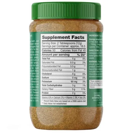 Sanar Naturals Ground Flaxseed - 8 oz image {1}