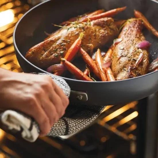 Anolon Advanced Home 8.5qt Wide Stockpot with Mutlifunction Insert Moonstone image {4}