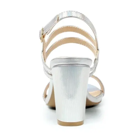 Allegra K Women's Slingback Block Heel Ankle Strap Sandals image {2}