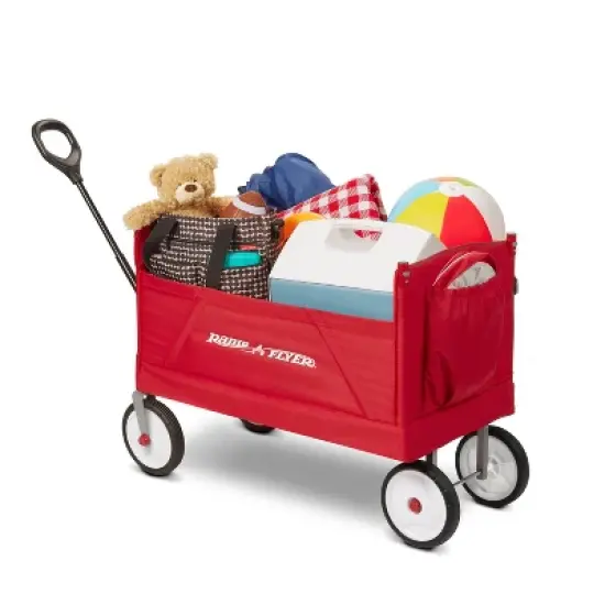 Radio Flyer 3 in 1 EZ Fold Wagon with Canopy - Red image {4}