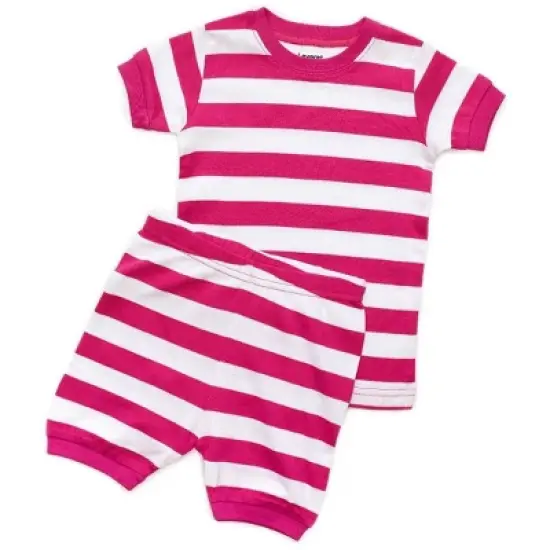 Kids Short Sleeve Striped Cotton Pajamas   image {11}