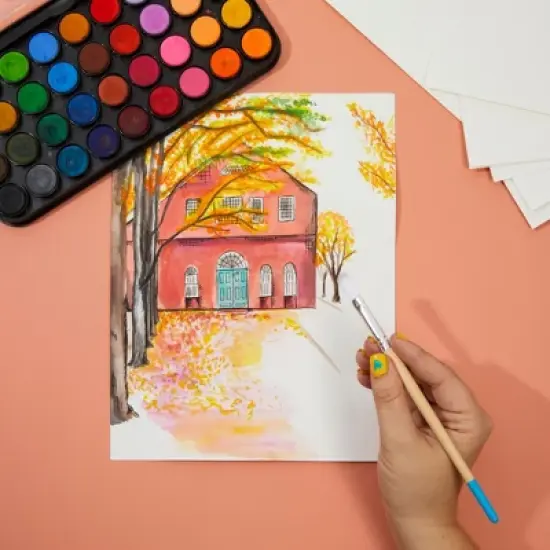 Bright Creations 100 Sheets Cold Press Watercolor Paper for Artists, Beginners, 8.5 x 11 In image {1}