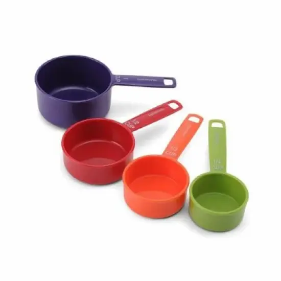 Farberware Color 9-Piece Plastic Measuring Cups and Spoons Set image {4}