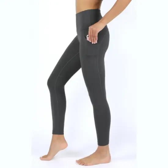 90 Degree by Reflex Womens Interlink High Waist Ankle Legging with Back Curved Yoke image {1}