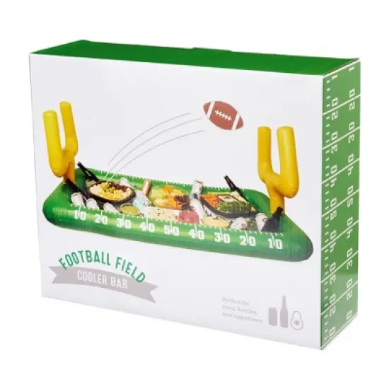 True Zoo Inflatable Football Field Cooler Bar, Party Drink Cooler, Novelty Inflatable Beer Cooler, Ice Bucket, 511" x 118", Set of 1 image {4}