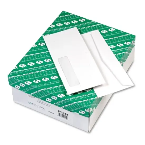 Quality Park Window Envelope #10 4 1/8 x 9 1/2 White 500/Box 21332 image {2}