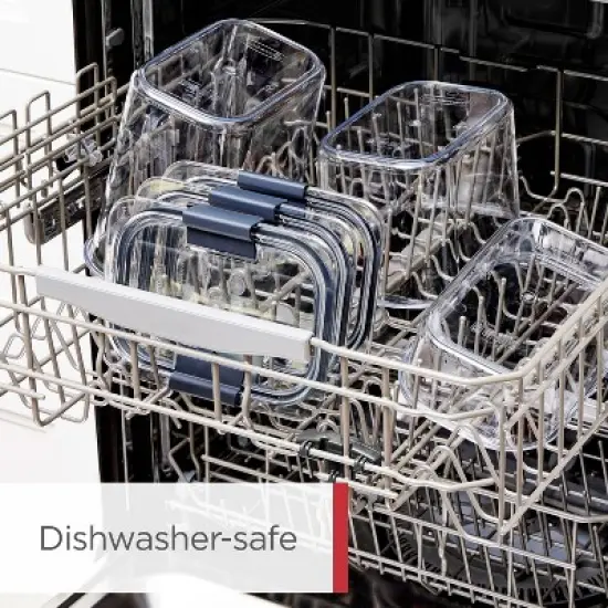 Rubbermaid Brilliance 36pc Plastic Food Storage Container Set: Clear, Microwave & Freezer Safe, Dishwasher Safe, Lifetime Warranty image {6}