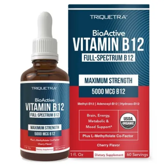 Triquetra BioActive B12 Liquid: Vitamin B12 Plus L-Methylfolate image {8}