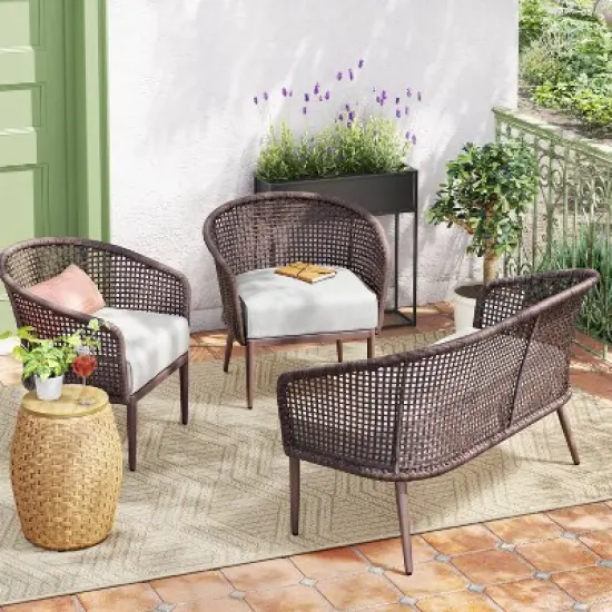 Weybridge Wicker Weave Patio Loveseat - Threshold&trade; image {1}