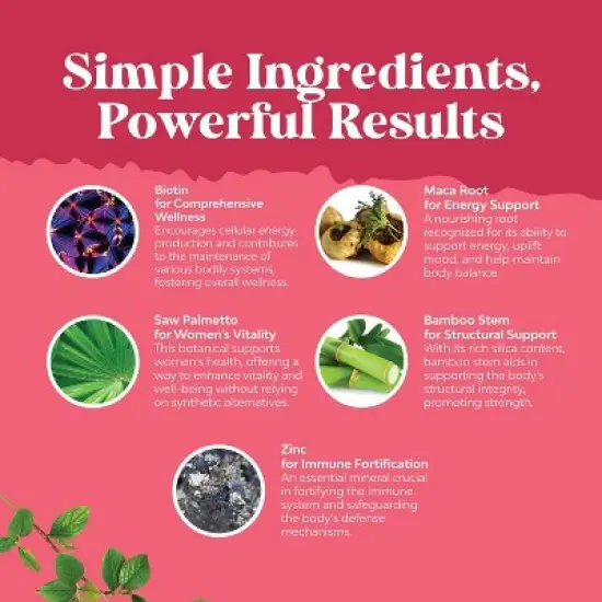 Women Saw Palmetto Capsules, DHT Blocker Restoring Hair Vitamins for Hair Health, Nature's Craft, 90ct image {3}