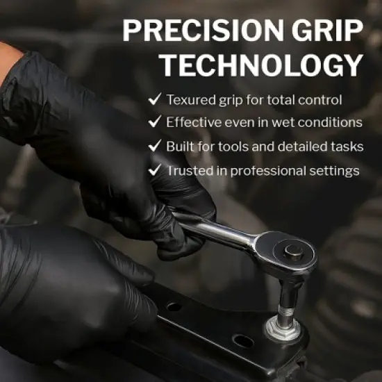 CareStock Nitrile Exam Glove - Textured - Black, 10 boxes image {3}