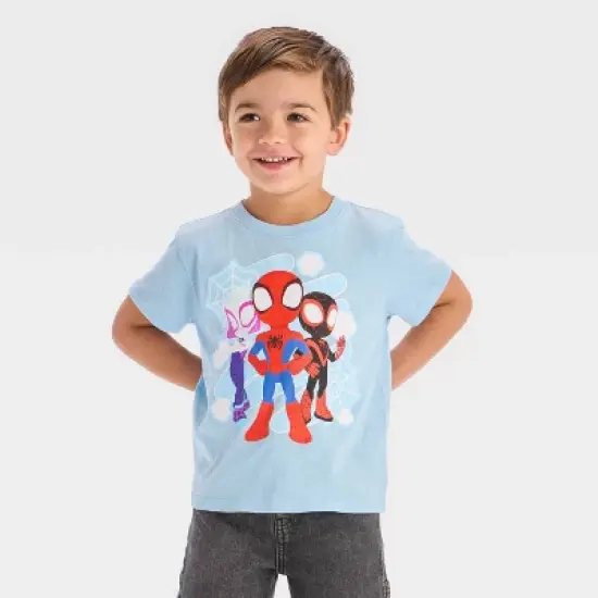 Marvel Toddler Boys' Spidey and Friends T-Shirt - Light Blue image {4}