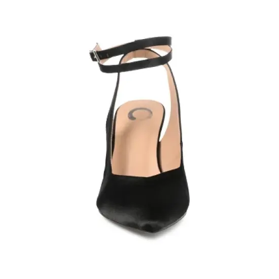 Journee Collection Womens Marcella Buckle Mid Stiletto Pointed Toe Pumps image {5}