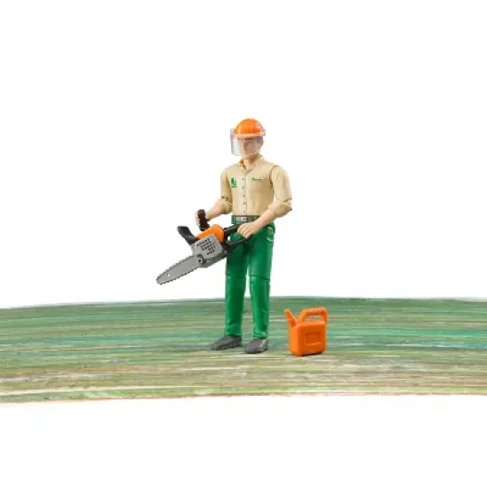 Bruder bworld Logging Man / Forestry Worker with Accessories 60030 image {2}