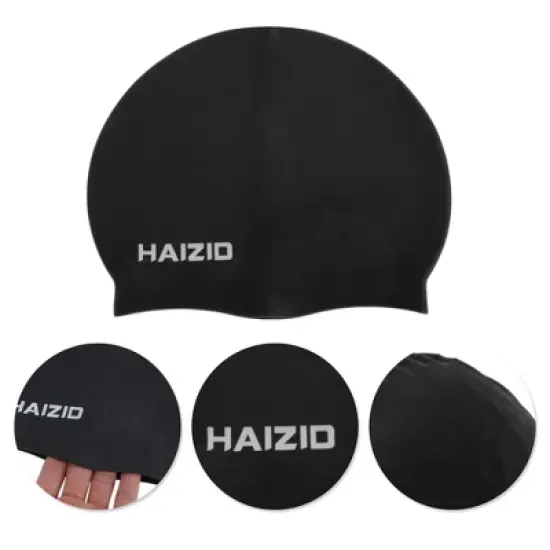 Unique Bargains Silicone Waterproof Swim Cap 1 Pc image {2}
