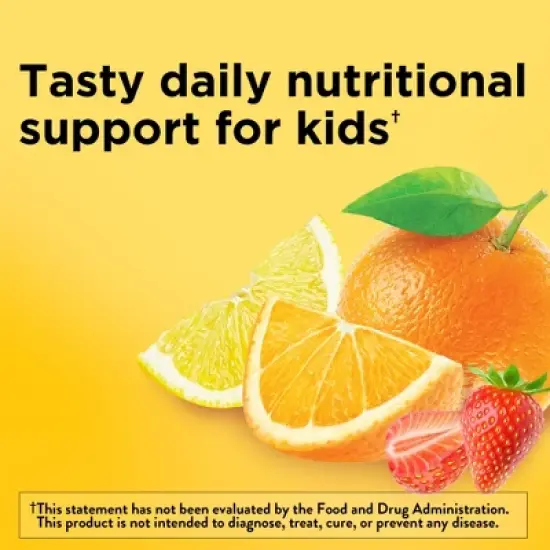 Nature Made Kids First Multi Plus Omega 3 Kids Multivitamin Gummies - Strawberry, Lemon & Orange - 70ct image {3}