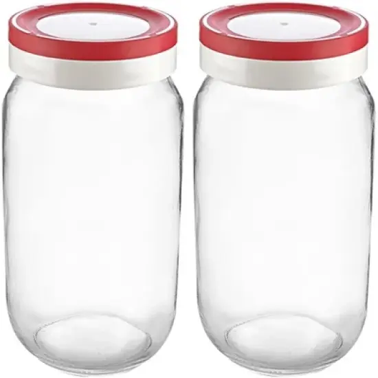 Tribello Glass Mason Jars with Lids image {6}