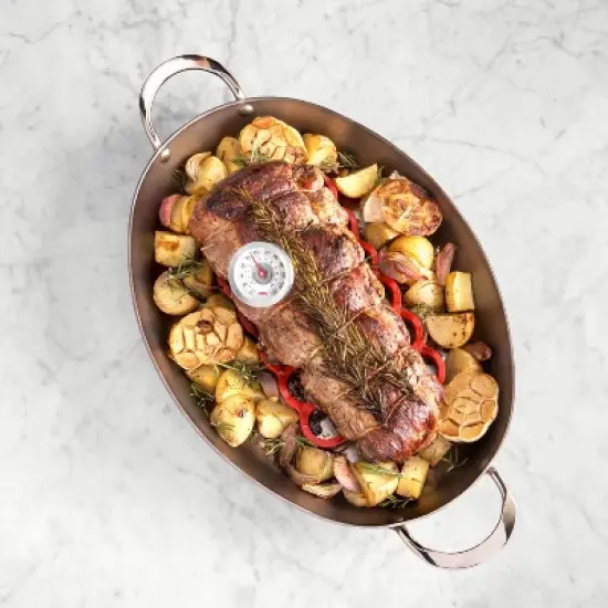 OXO Instant Read Thermometer: Stainless Steel Analog Food & Candy Thermometer, 0-220&deg;F, Hand Wash, White image {8}