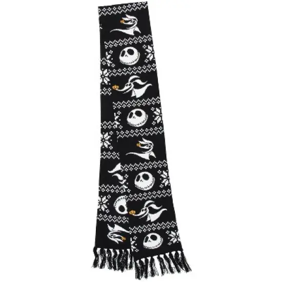Disney The Nightmare Before Christmas Jack Skellington and Zero Beanie Scarf Set Black image {1}