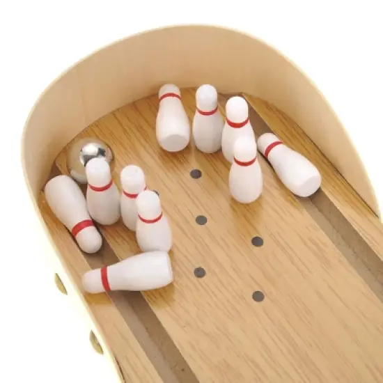 Ready! Set! Play! Link Tabletop Wooden Board Mini Arcade Bowling Game image {3}