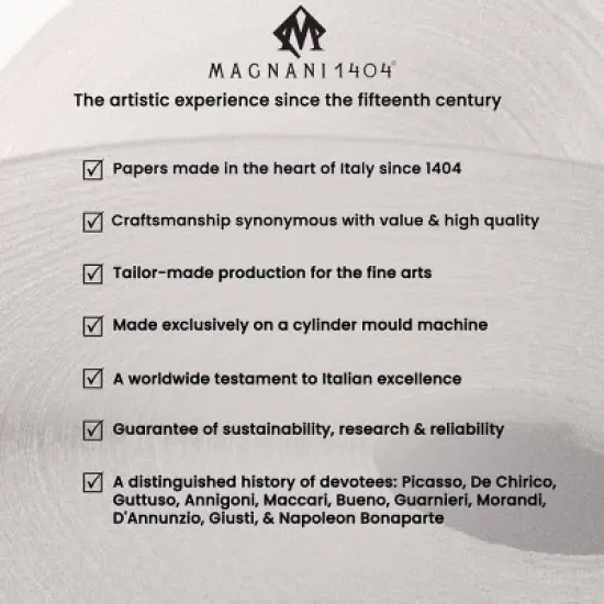 Magnani 1404 Toscana Rough 100% Cotton Watercolor Paper BlockBlock, 20 Sheets, 140 lb, Round Watercolor Paper, Acid-Free, UV Resistant,  Vegan Sized, image {5}