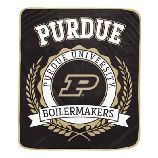 NCAA Purdue Boilermakers Crest Ultra Soft Blanket image {2}