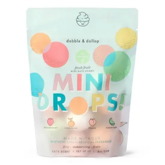 Dabble & Dollop Mini Bath Bombs - Fresh Fruit - 12ct/0.8oz image {5}