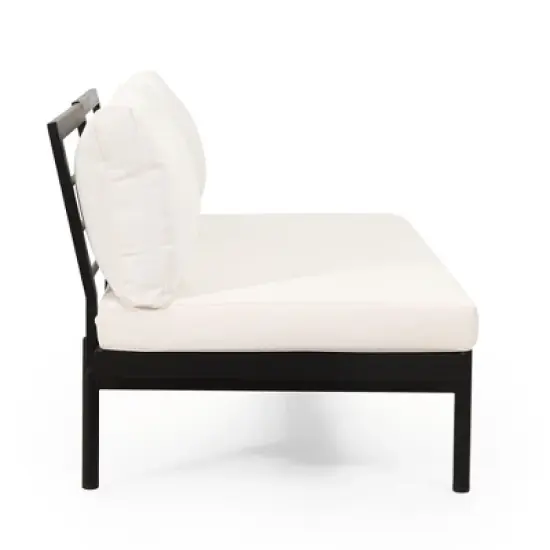 INFURNIC Patio Sofas, Modern Outdoor Furniture Set Featuring Unique Design,Perfect for Gardens, Living Spaces, Beige, 69.25"*32.5"*29.5" image {2}