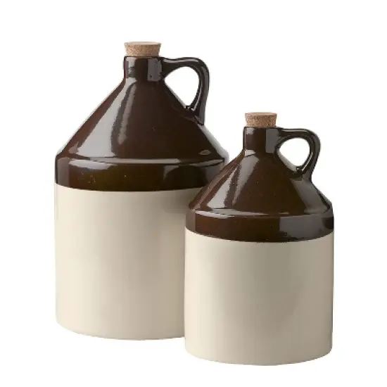 Ohio Stoneware Whiskey Jug with Brown Top - 1 Gal image {2}