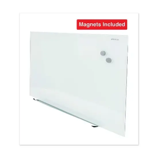 Universal Frameless Magnetic Glass Marker Board 36" x 24" White 43202 image {3}
