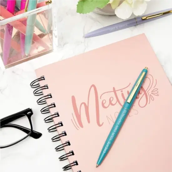 Paper Junkie 12 Pack Inspirational Ballpoint Pens with Motivational, Encouraging Messages, Inspirational Pens for Women (6 Colors) image {2}