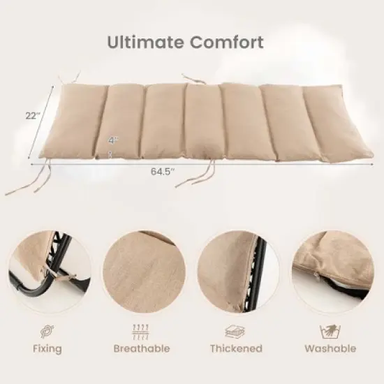 Costway 2PCS Patio Zero Gravity Lounge Chair Cushion Tray Folding Outdoor Recliner Black/Grey/Beige image {7}