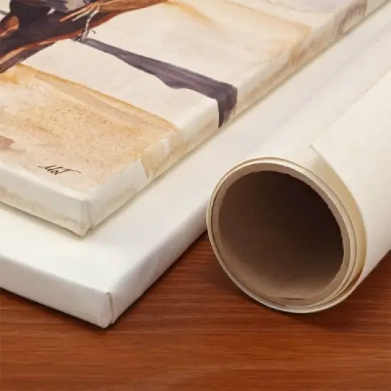 Jerry's Artarama Belle Arti Courbet Aqua Canvas Roll - 62 Inches x 5.5 Yards, 200 gsm, 100% Cotton Cold Press Watercolor Paper Roll Mounted to Poly- image {2}