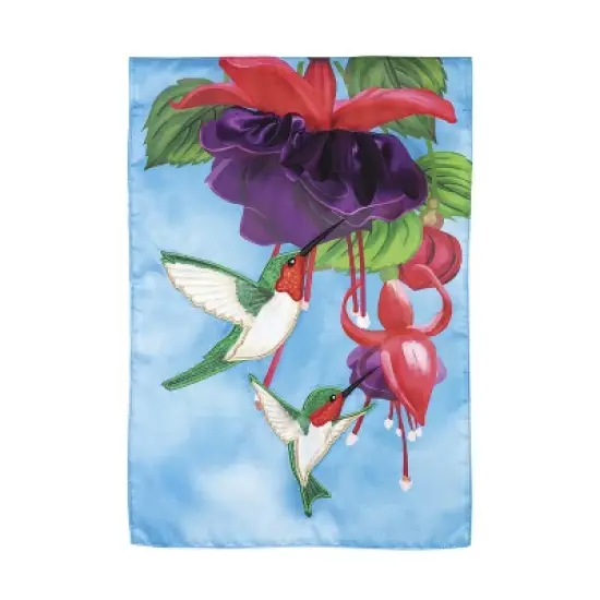 Hummingbirds Applique Garden Flag image {4}