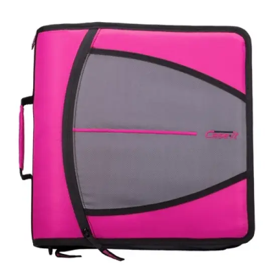Case-it Might Zip Tab Zipper Binder, 3" O-Ring with 5-Color tab Expanding File Folder  - 600 Sheet Capacity image {7}