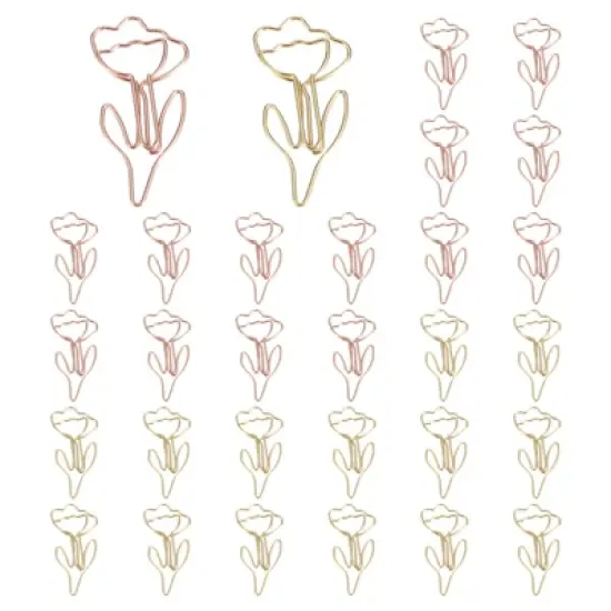 Unique Bargains Decorative Office Home Flower Shape Paper Clips and Fasteners 30 Pcs image {4}